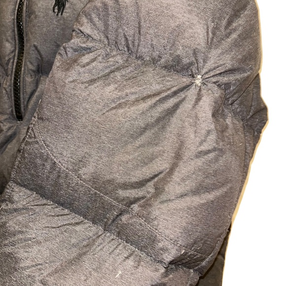 Ralph Lauren charcoal down puffer zip up jacket L - Picture 6 of 8
